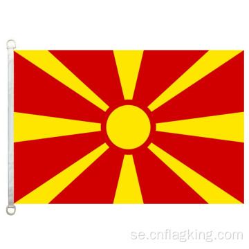 Makedoniens nationella flagga 100% polyster 90*150cm